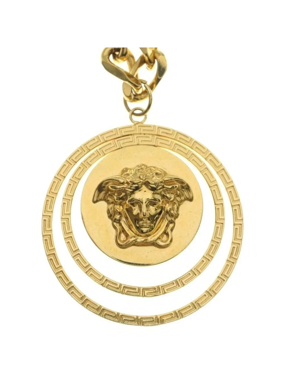 Versace Medusa Chain Long Necklace Gold